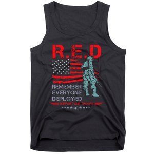 Red Friday Military  Remember Everyone Deployed Tank Top