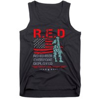 Red Friday Military  Remember Everyone Deployed Tank Top