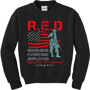 Red Friday Military  Remember Everyone Deployed Kids Sweatshirt