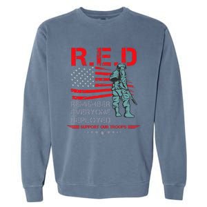 Red Friday Military  Remember Everyone Deployed Garment-Dyed Sweatshirt