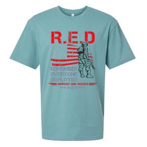 Red Friday Military  Remember Everyone Deployed Sueded Cloud Jersey T-Shirt