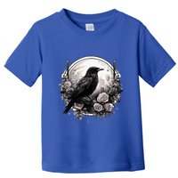 Raven Full Moon Gothic Witchy Crow Roses Mystical Toddler T-Shirt