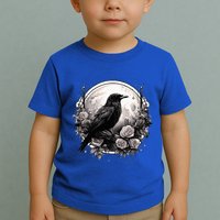 Raven Full Moon Gothic Witchy Crow Roses Mystical Toddler T-Shirt