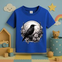 Raven Full Moon Gothic Witchy Crow Roses Mystical Toddler T-Shirt