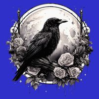 Raven Full Moon Gothic Witchy Crow Roses Mystical Toddler T-Shirt