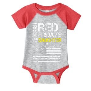 Red Friday Military Dad Gift Wear Red For My Daughter Infant Baby Jersey Bodysuit