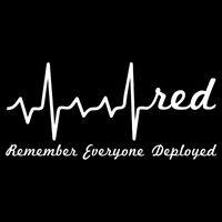 RED Friday Military Remember Everyone Deployed Heartbeat T-Shirt