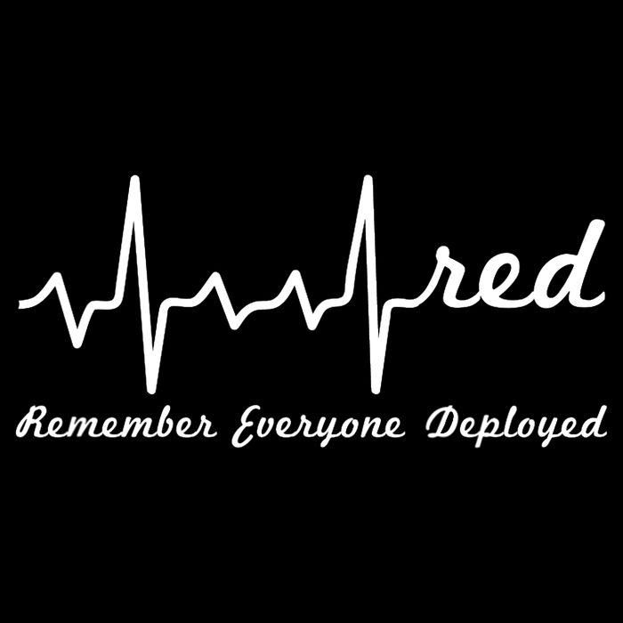 RED Friday Military Remember Everyone Deployed Heartbeat T-Shirt