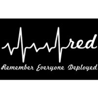 RED Friday Military Remember Everyone Deployed Heartbeat Bumper Sticker