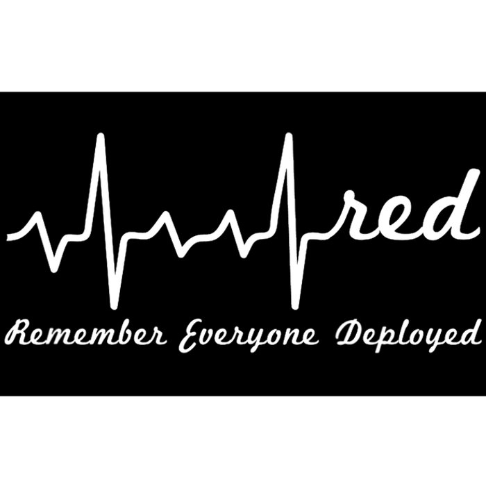 RED Friday Military Remember Everyone Deployed Heartbeat Bumper Sticker