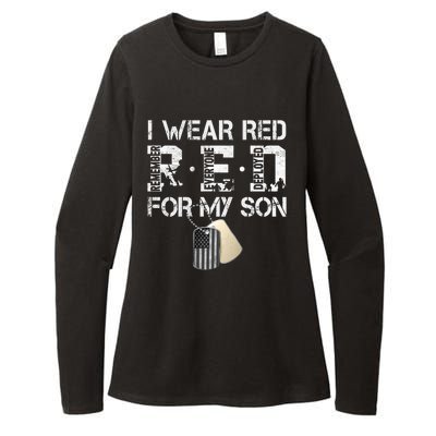 Red Friday Military Mom Gift I Wear Red On Friday For My Son Womens CVC Long Sleeve Shirt