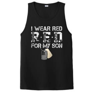 Red Friday Military Mom Gift I Wear Red On Friday For My Son PosiCharge Competitor Tank