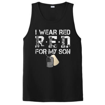 Red Friday Military Mom Gift I Wear Red On Friday For My Son PosiCharge Competitor Tank