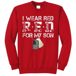 Red Friday Military Mom Gift I Wear Red On Friday For My Son Sweatshirt