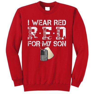 Red Friday Military Mom Gift I Wear Red On Friday For My Son Sweatshirt