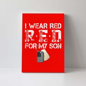 Red Friday Military Mom Gift I Wear Red On Friday For My Son Canvas