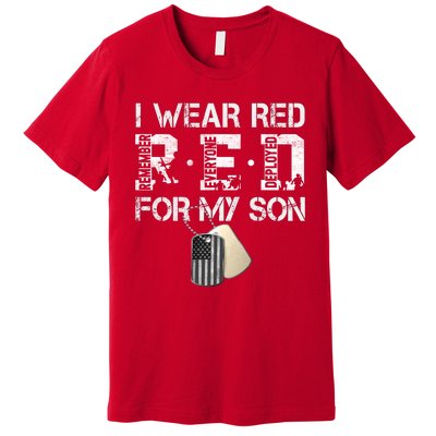 Red Friday Military Mom Gift I Wear Red On Friday For My Son Premium T-Shirt