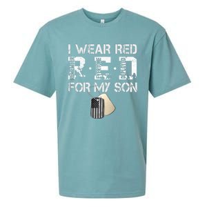 Red Friday Military Mom Gift I Wear Red On Friday For My Son Sueded Cloud Jersey T-Shirt