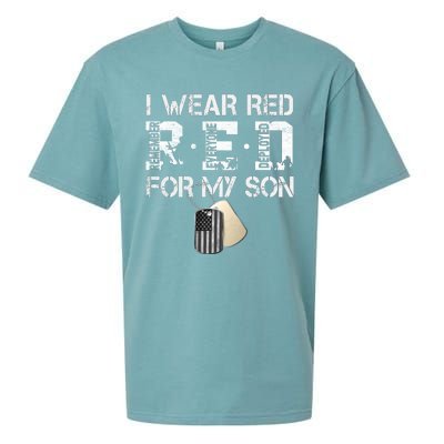 Red Friday Military Mom Gift I Wear Red On Friday For My Son Sueded Cloud Jersey T-Shirt