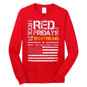 Red Friday Military Girlfriend Wear Red For Boyfriend Long Sleeve Shirt