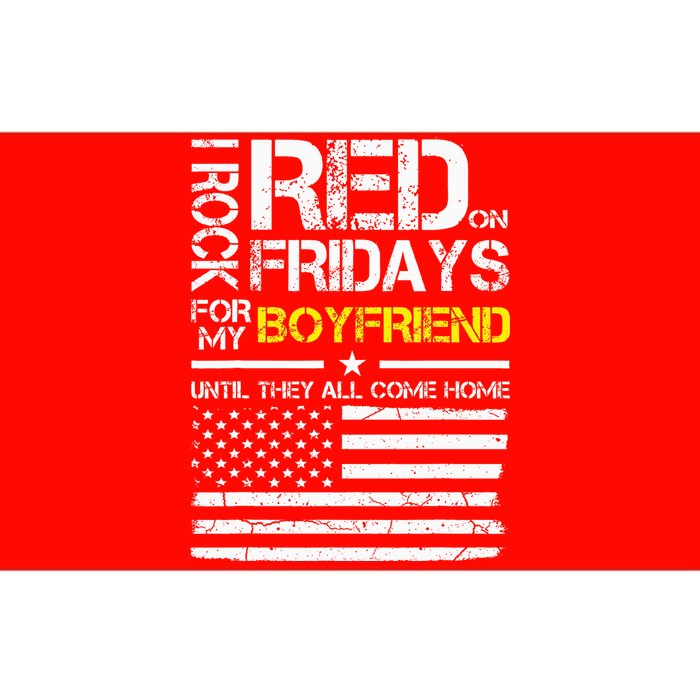 Red Friday Military Girlfriend Wear Red For Boyfriend Bumper Sticker