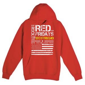 Red Friday Military Girlfriend Wear Red For Boyfriend Premium Pullover Hoodie