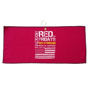 Red Friday Military Girlfriend Wear Red For Boyfriend Large Microfiber Waffle Golf Towel