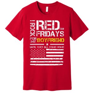 Red Friday Military Girlfriend Wear Red For Boyfriend Premium T-Shirt