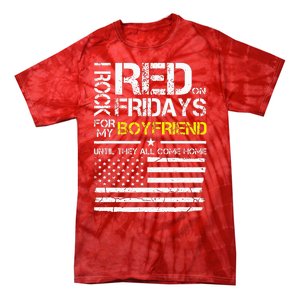 Red Friday Military Girlfriend Wear Red For Boyfriend Tie-Dye T-Shirt