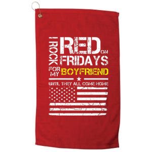 Red Friday Military Girlfriend Wear Red For Boyfriend Platinum Collection Golf Towel