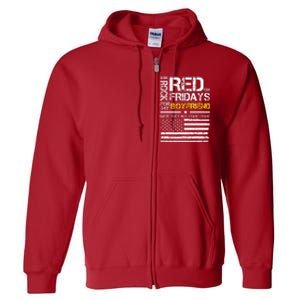 Red Friday Military Girlfriend Wear Red For Boyfriend Full Zip Hoodie