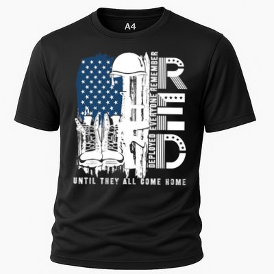 Red Friday Military We Wear Red Support Our Troops US Flag Performance Shirt