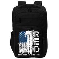 Red Friday Military We Wear Red Support Our Troops US Flag Impact Tech Backpack