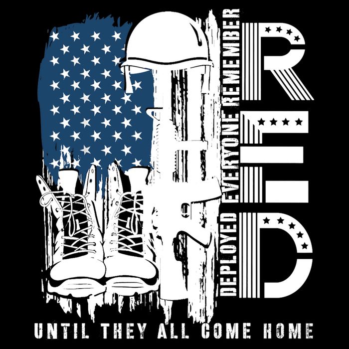 Red Friday Military We Wear Red Support Our Troops US Flag Backpack