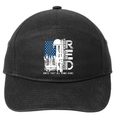 Red Friday Military We Wear Red Support Our Troops US Flag 7-Panel Snapback Hat