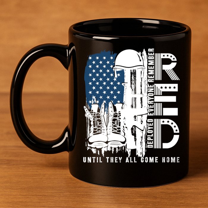 Red Friday Military We Wear Red Support Our Troops US Flag 11oz C Handle Ceramic Mug