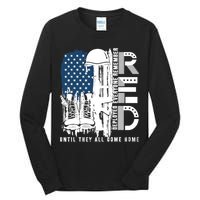Red Friday Military We Wear Red Support Our Troops US Flag Tall Long Sleeve T-Shirt