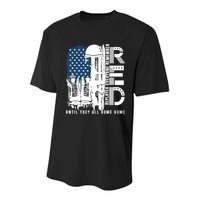 Red Friday Military We Wear Red Support Our Troops US Flag Youth Performance Sprint T-Shirt