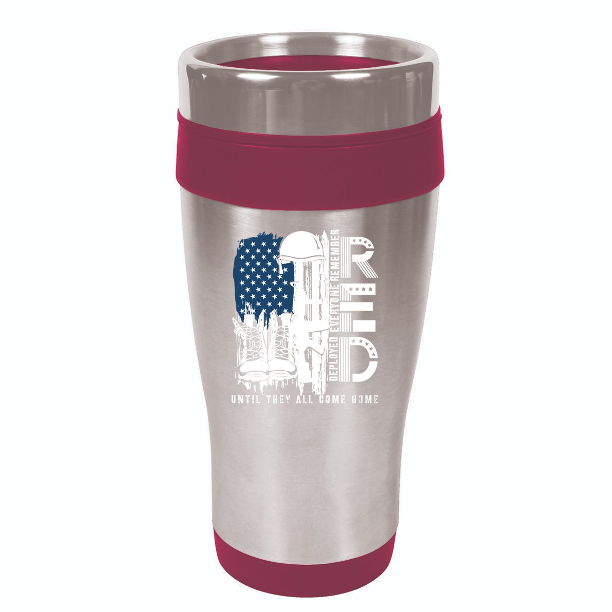 Red Friday Military We Wear Red Support Our Troops US Flag 16oz Travel Tumbler
