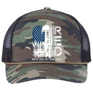 Red Friday Military We Wear Red Support Our Troops US Flag Retro Rope Trucker Hat Cap