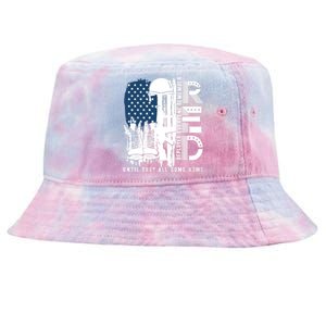 Red Friday Military We Wear Red Support Our Troops US Flag Tie-Dyed Bucket Hat