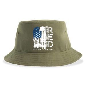 Red Friday Military We Wear Red Support Our Troops US Flag Sustainable Bucket Hat