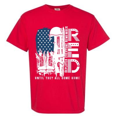 Red Friday Military We Wear Red Support Our Troops US Flag Garment-Dyed Heavyweight T-Shirt