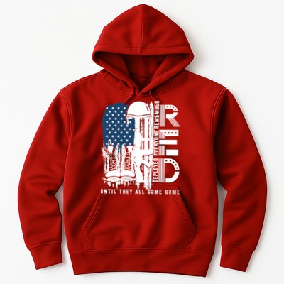 Red Friday Military We Wear Red Support Our Troops US Flag Hoodie