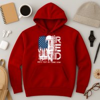 Red Friday Military We Wear Red Support Our Troops US Flag Hoodie