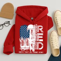 Red Friday Military We Wear Red Support Our Troops US Flag Hoodie