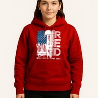 Red Friday Military We Wear Red Support Our Troops US Flag Hoodie