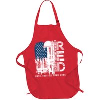 Red Friday Military We Wear Red Support Our Troops US Flag Apron