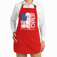 Red Friday Military We Wear Red Support Our Troops US Flag Apron
