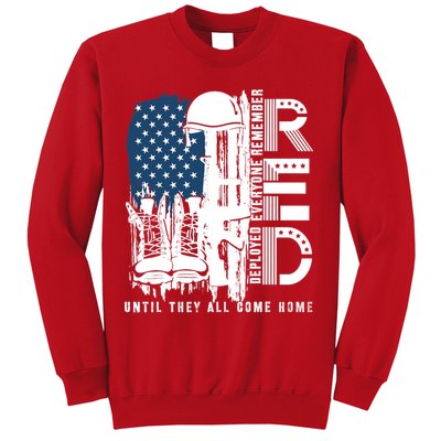 Red Friday Military We Wear Red Support Our Troops US Flag Sweatshirt